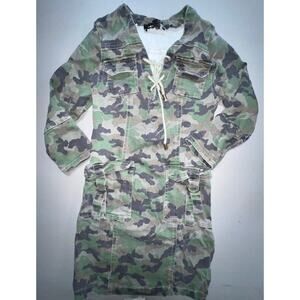 HoneyBum Camo Stretch Denim Dress Teen Jr S